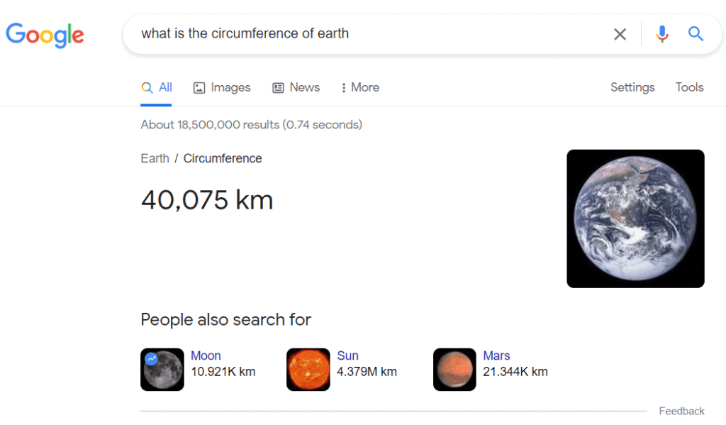 Google Map Results